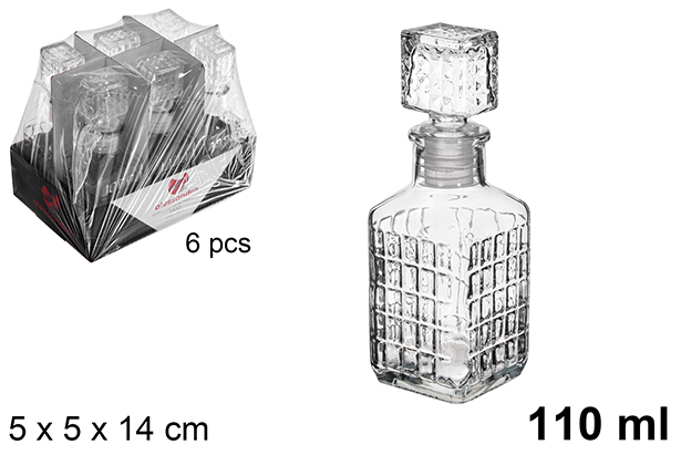 [121256] Bouteille en verre pour alcool Tajo 250 ml
