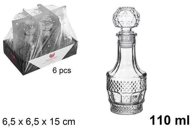 [121257] Botella cristal licor Júcar 110 ml