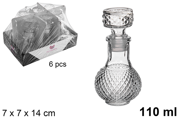 [121258] Bouteille en verre pour alcool Cindy 110 ml