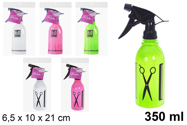 [121263] Plastic bottle decorated with opaque colored sprayer 350 ml
