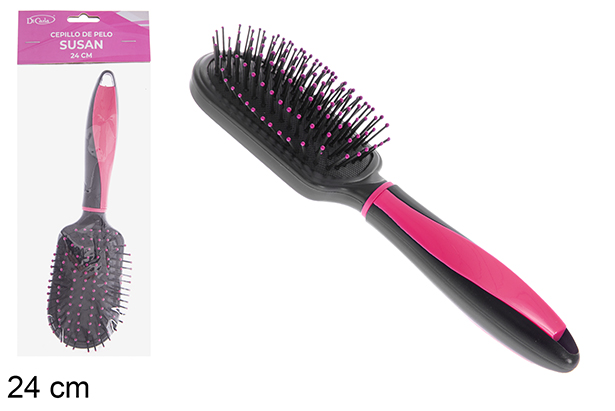 [121271] Escova de cabelo Susan cabo colorido 24 cm