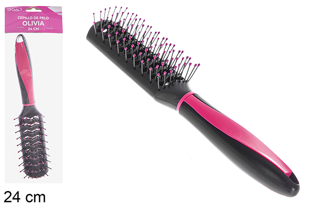 [121272] Olivia hair brush color handle 24 cm