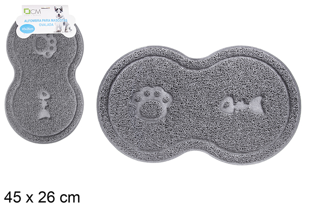 [121343] Alfombra para mascotas ovalada 45x26 cm