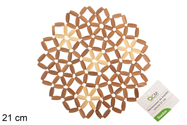 Dessous de plat en bambou naturel 21 cm