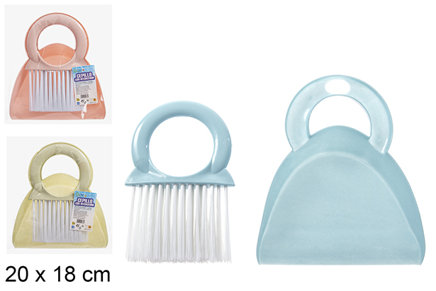 [121350] Pelle avec brosse couleur assortie 20x18 cm