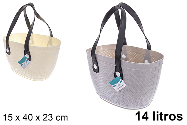 [121362] Busta in plastica colori assortiti 14 l.