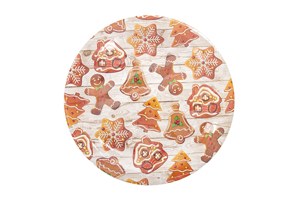 Pack 6 platos papel decorados Navidad 18 cm