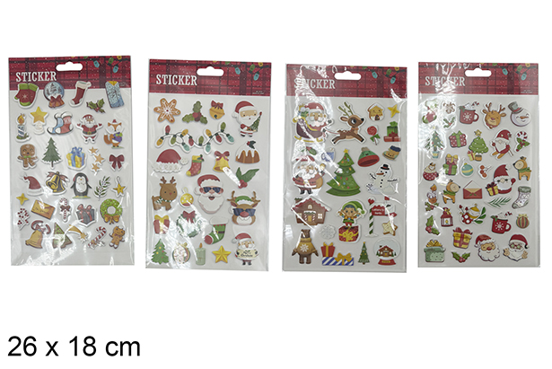 Assorted Christmas gift stickers 26x18 cm