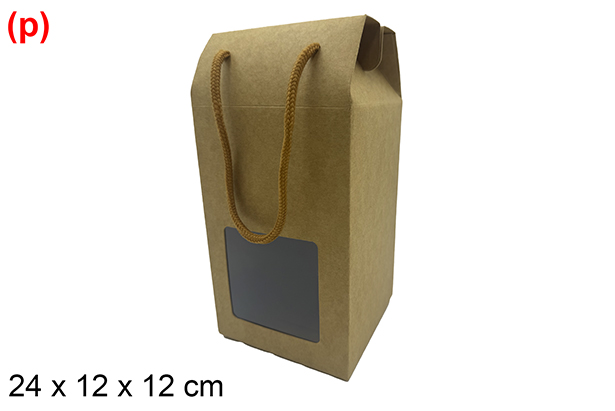 Caixa de papelão de Natal com janela 24x12 cm 