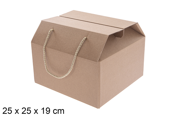 Bolsa regalo cartón Navidad 25x25 cm