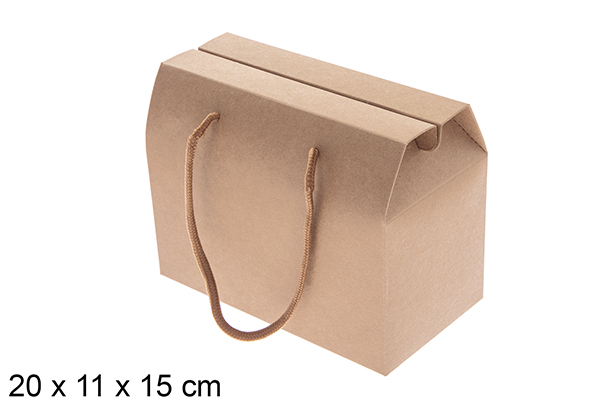Scatola natalizia in cartone con finestra 20x11 cm
