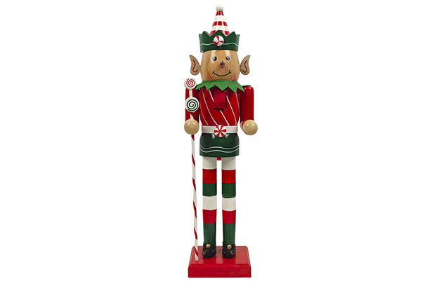 Cascanueces de madera con 2 piruletas 35 cm