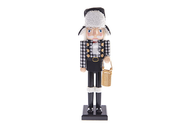 Casse-noix de Noël en bois noir 38 cm