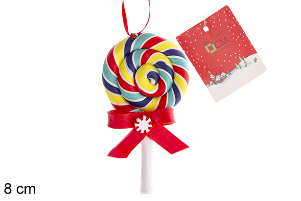 Christmas lollipop pendant 8 cm