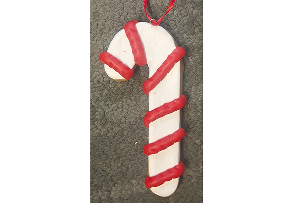 Colgante bastón Navidad 8 cm