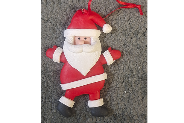 Ciondolo bambola di Babbo Natale natalizio 8 cm