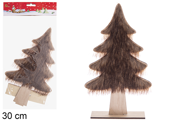 [121743] Figura madera árbol Navidad 30 cm