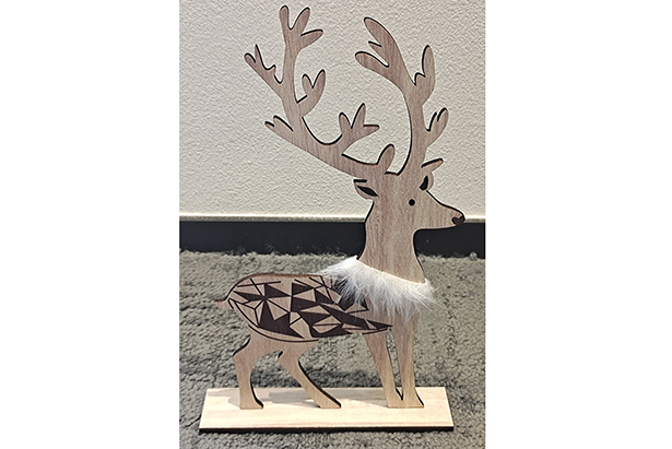 Figura in legno renna di Natale 28 cm