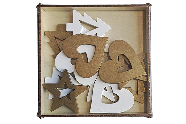 Pendentif de Noël en bois assorti 10 cm