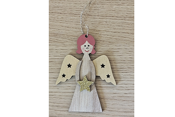Red assorted Christmas pendant 13 cm