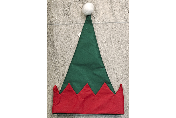 Gorro elfo Navidad 29x45 cm