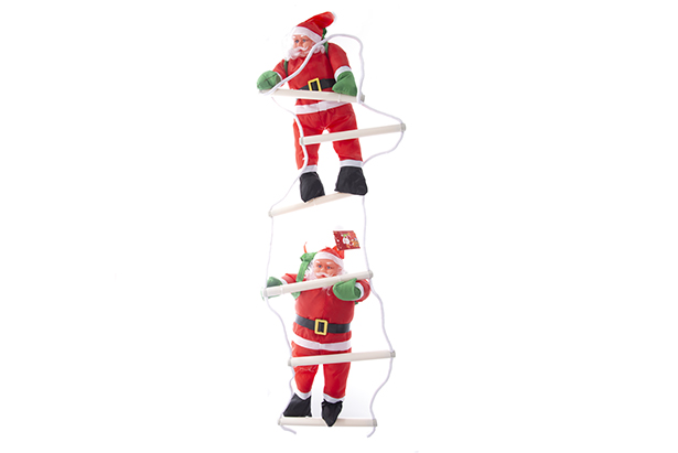 Papai Noel com traje impermeável e escada 2x40 cm