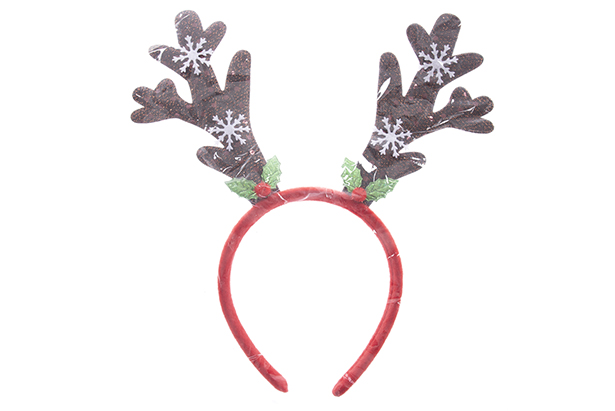 Diadema Navidad reno rojo