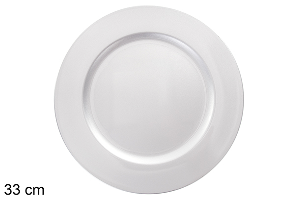  Low gloss silver plate 33 cm