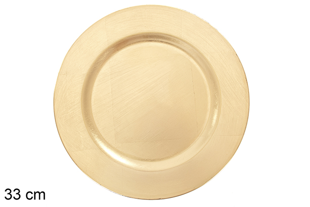 Bajo plato oro mate 33 cm