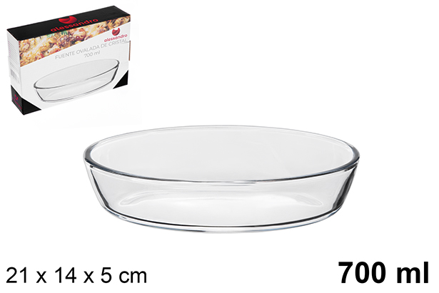 [122379] Fuente cristal ovalado 700ml