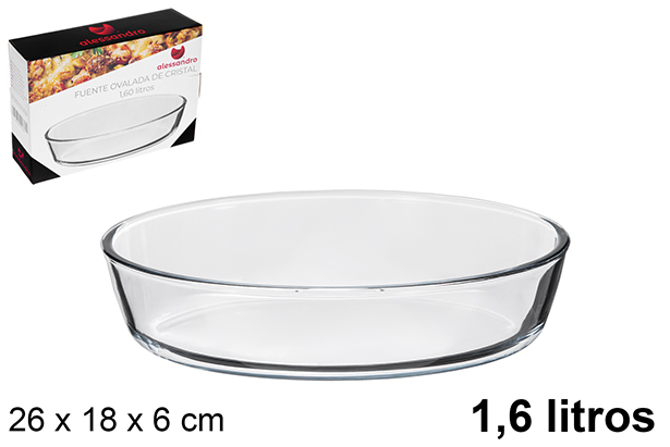 Fuente cristal ovalado 1,60 litros