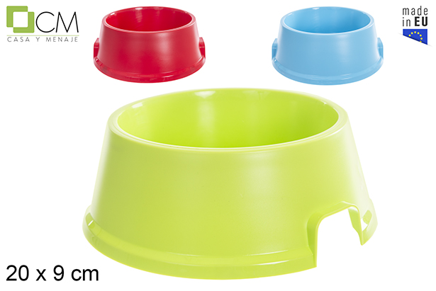 [122449] Comedero mascota redondo colores surtidos 20cm
