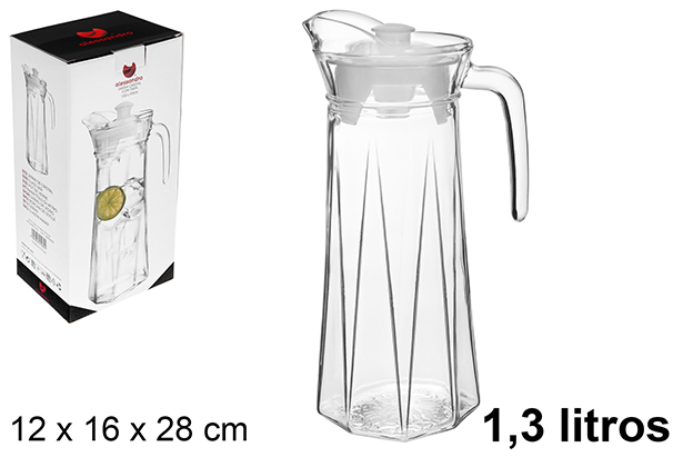  Brocca in vetro con coperchio 1,3 l.
