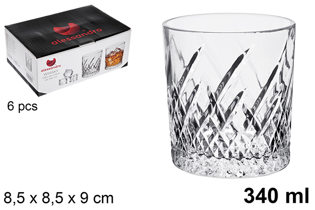 Vaso cristal whisky 340 ml
