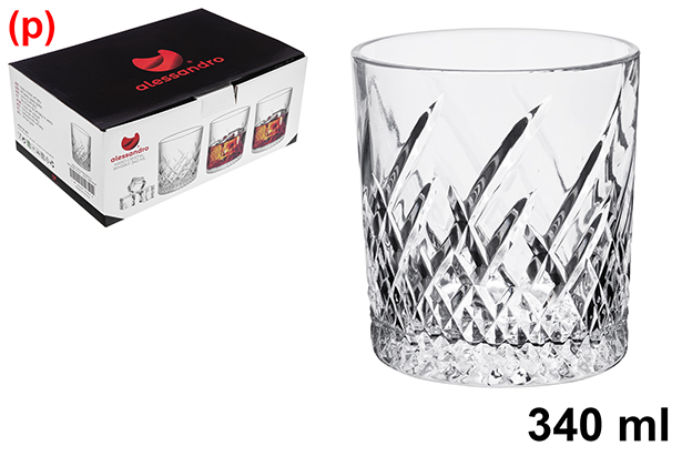 Vaso cristal whisky 340 ml