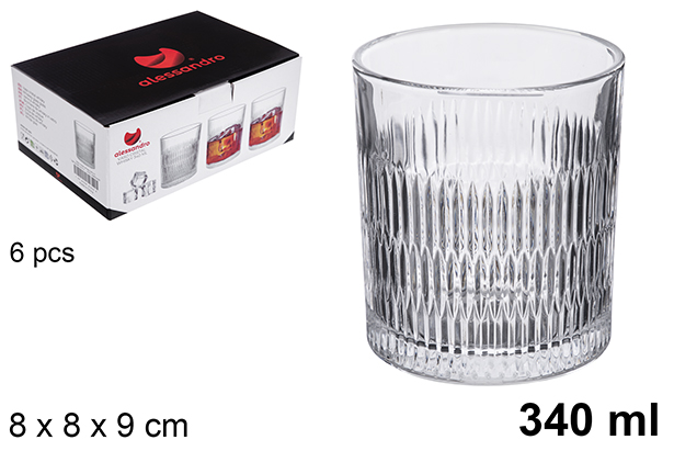 [122485] Bicchiere da whisky in vetro 340 ml