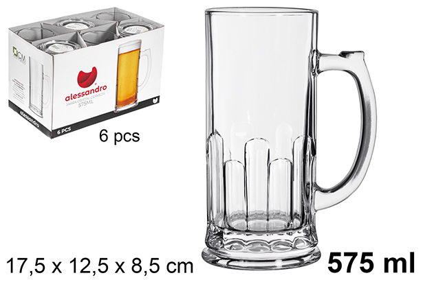 [122489] Pichet pour bière en verre Nicol 575 ml