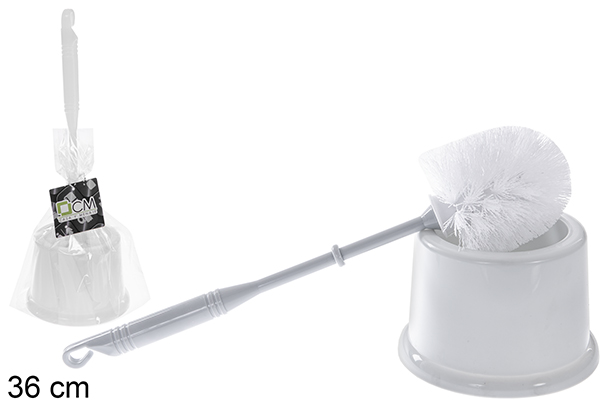 Porte brosse WC rond coloré 36 cm