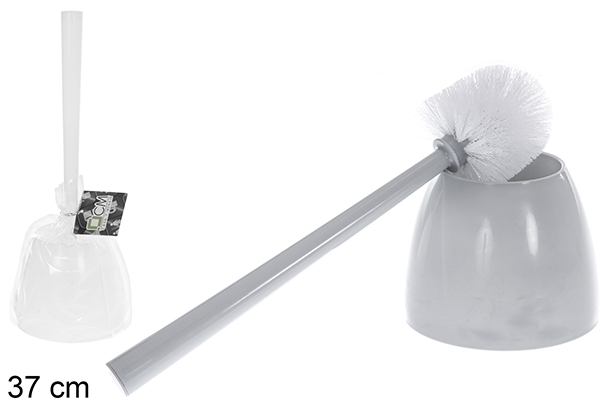 [122530] Porte brosse WC rond coloré 37 cm