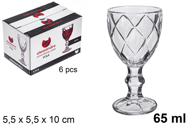 [122546] Bicchiere liquore Pisa in vetro 65 ml