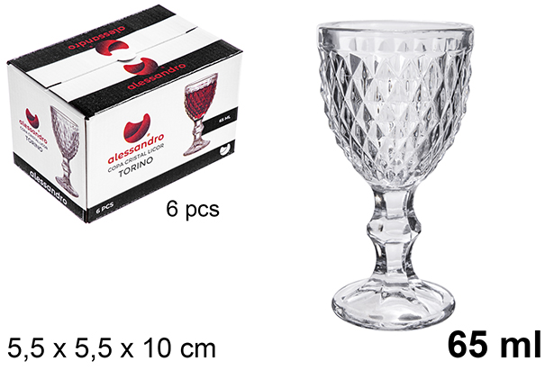 [122547] Bicchiere liquore Torino in vetro 65 ml