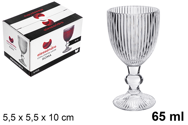 [122548] Bicchiere liquore Roma in vetro 65 ml