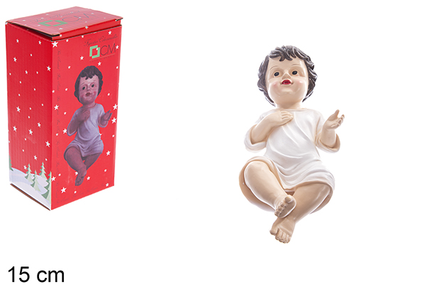 [122665] Enfant Jésus en résine 15 cm 