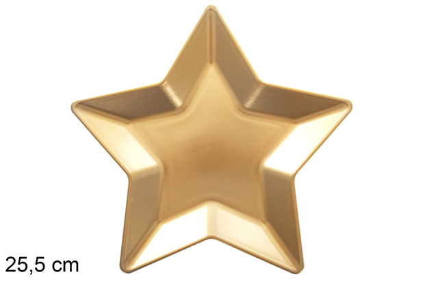 Sous plateau étoile de Noël doré 25,5 cm