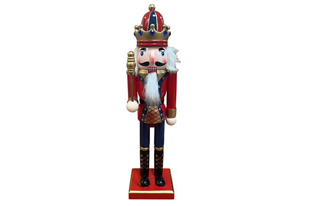 Pack 6 cascanueces de Navidad de madera color surtido 12cm