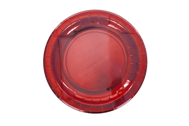 Pack 6 piatti natalizi in carta rossa 20 cm