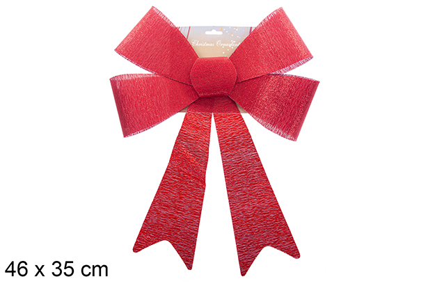Lazo navidad rojo efecto purpurina 46x35cm