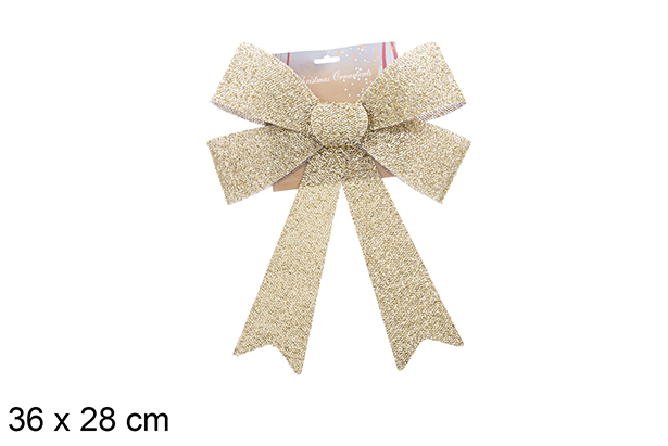 Lazo navidad oro brillante 36x28cm