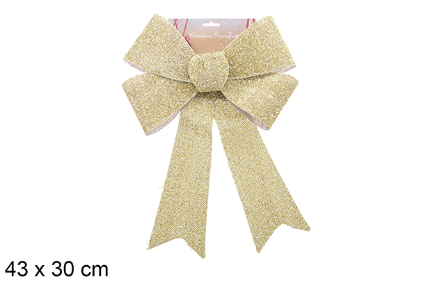 Lazo navidad oro brillante 43x30cm