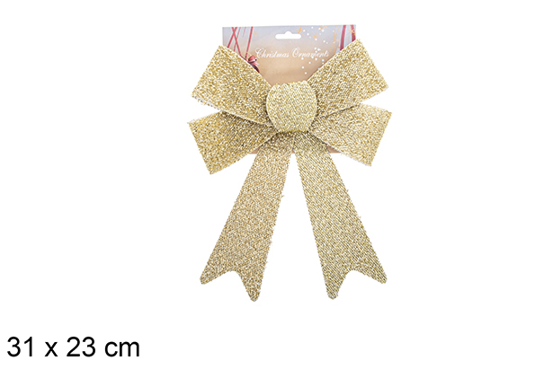 Lazo navidad oro brillante 31x23cm